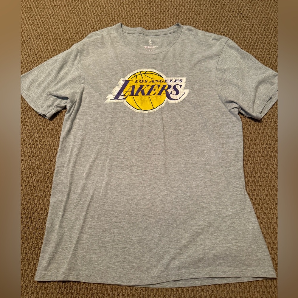 Gray Lakers Lebron James T-Shirt